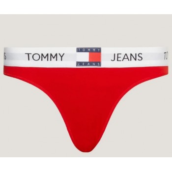 Tommy hilfiger γυναικείο σλιπ thong κόκκινο με λάστιχο UW0UW04956 XNL